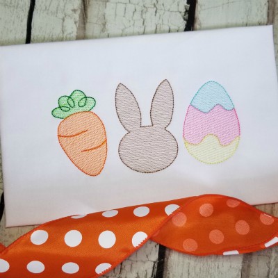 carrot bunny egg sketch